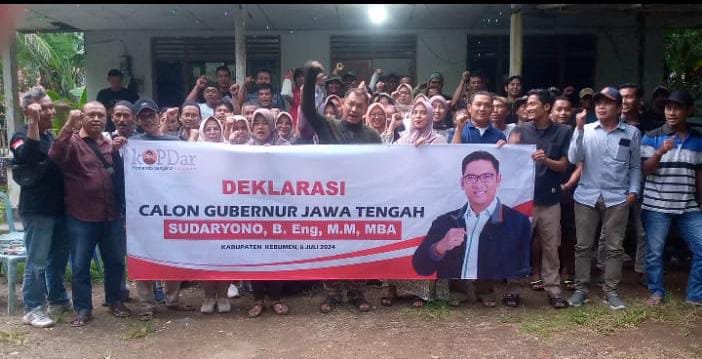 Deklarasi BOCAE Mas DAR, Kabupaten Kebumen , Siap Dukung, Sudaryono Cagub Jawa Tengah 2024/2029.
