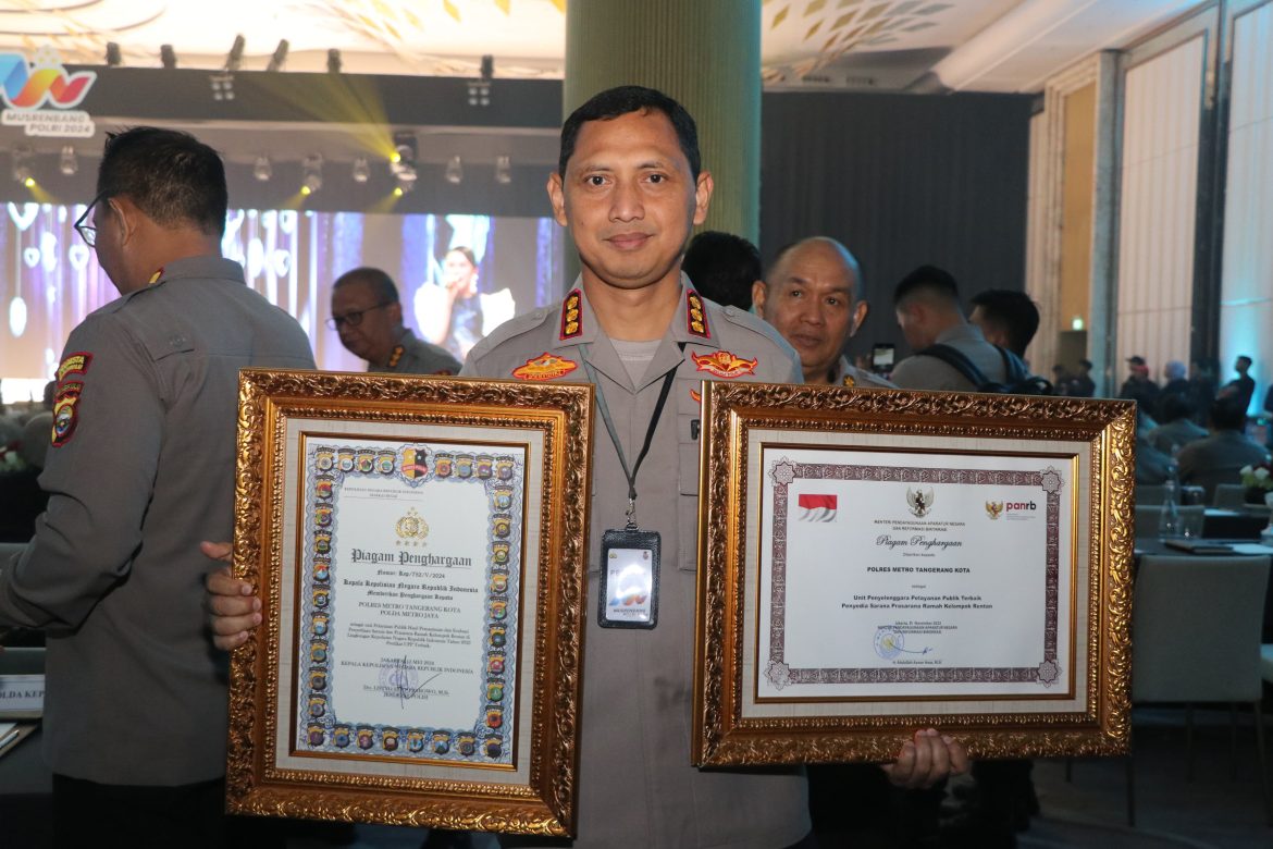 Raih Penghargaan Pelayanan Publik Terbaik dari KemenPAN-RB, Kapolres Metro Tangerang Kota Sampaikan Terimakasih Masyarakat