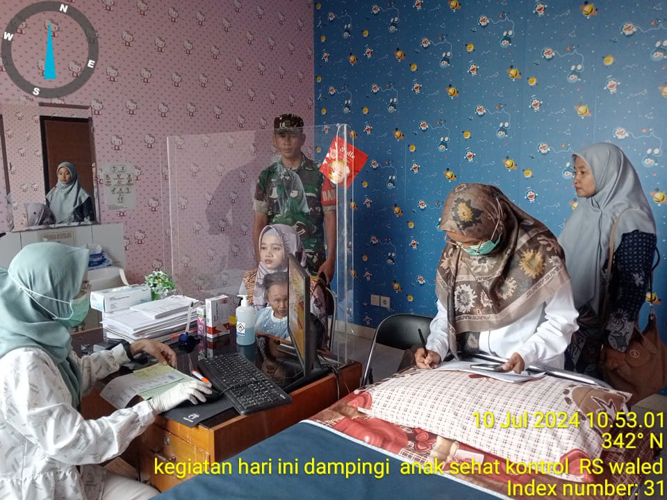 Babinsa Koramil 0620-04/Losari Dampingi Program Stunting