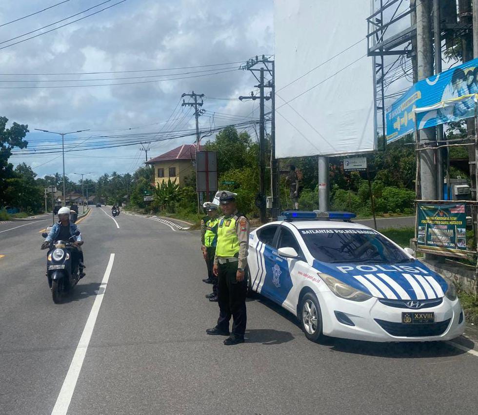Sat lantas Polres Bangka Lakukan Patroli Blue Light, Antisipasi Kecelakaan dan Pelanggaran