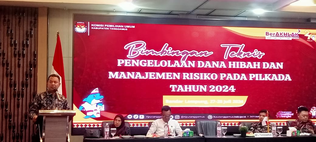 KPU Kabupaten Tanggamus Melaksanakan Bimbingan Teknis Pengelolaan Dana Hibah dan Manajemen Resiko pada Pilkada Tahun 2024.