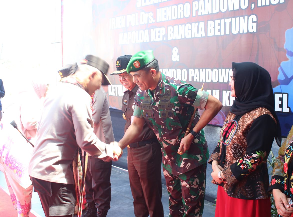 Danrem 045/Gaya Sambut Kedatangan Kapolda Baru Kepulauan Bangka Belitung