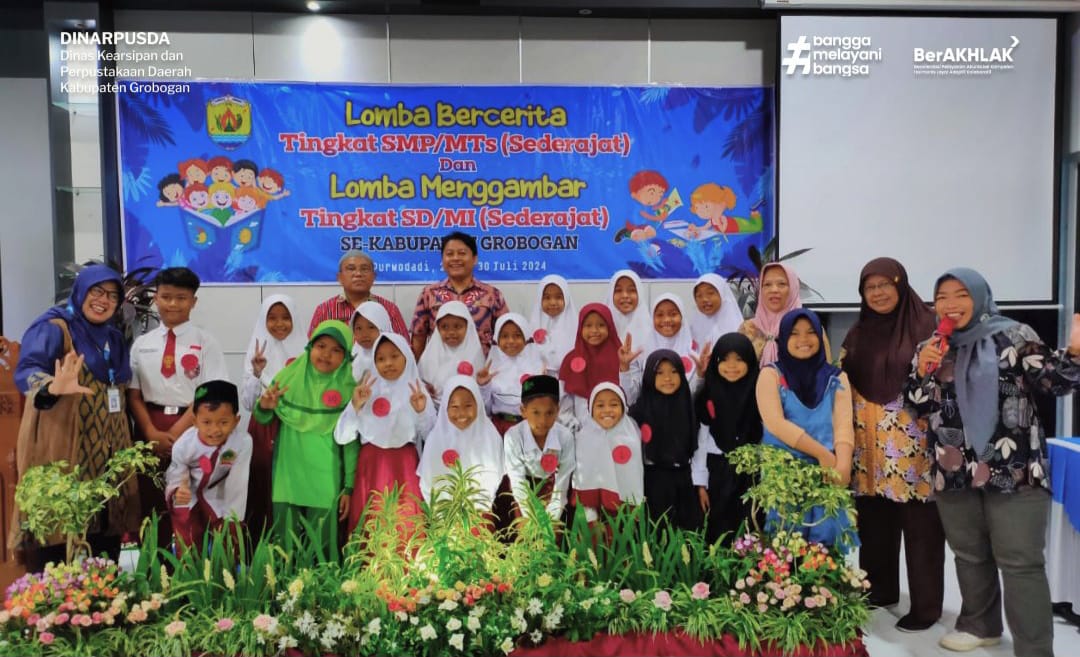 Kembangkan Potensi Pada Anak Dinas Kearsipan dan Perpustakaan Grobogan Adakan Lomba Bercerita 