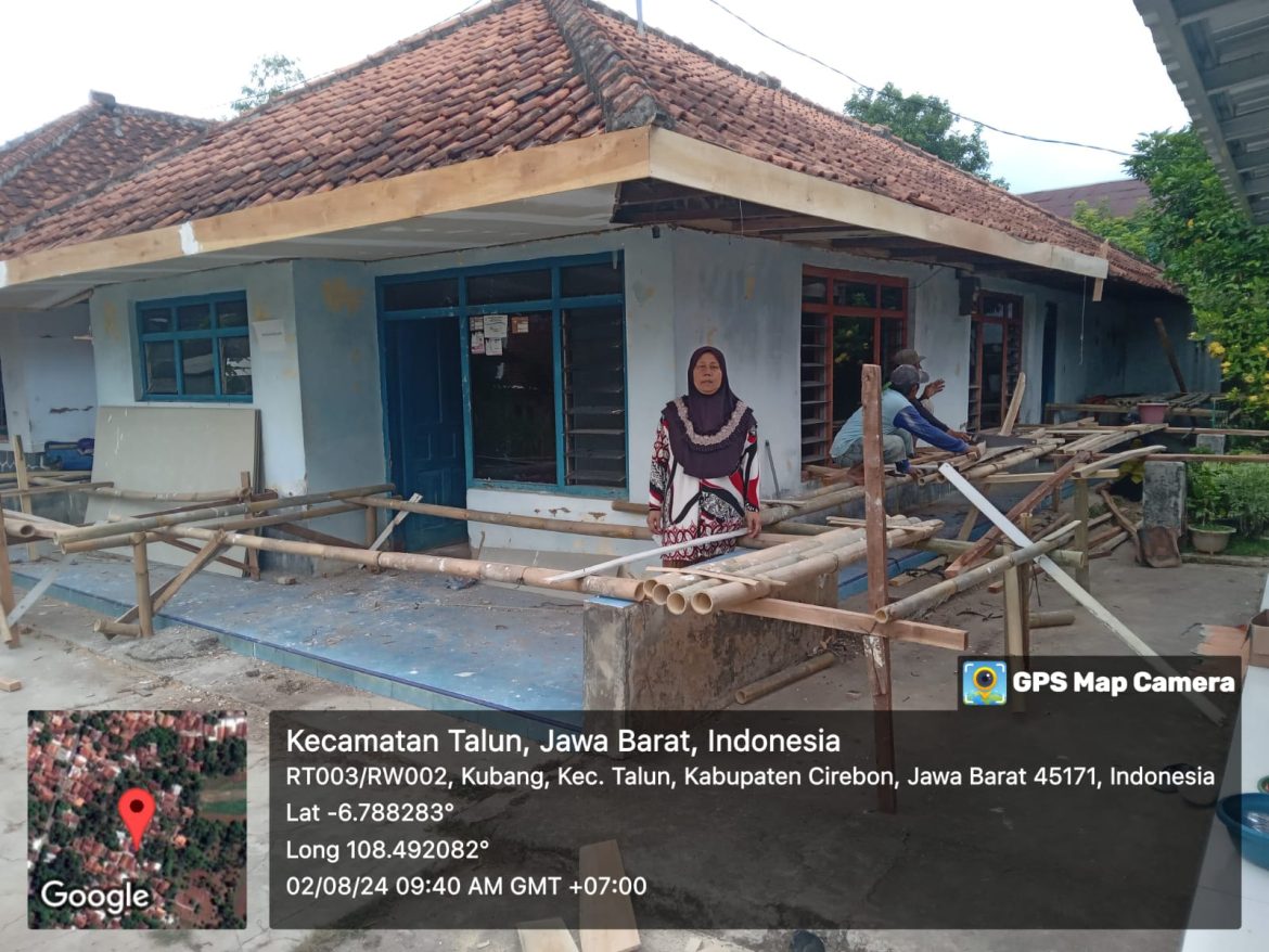 Kecerian enam Warga Desa Kubang mendapatkan Rehabilitasi Rumah pada program TMMD