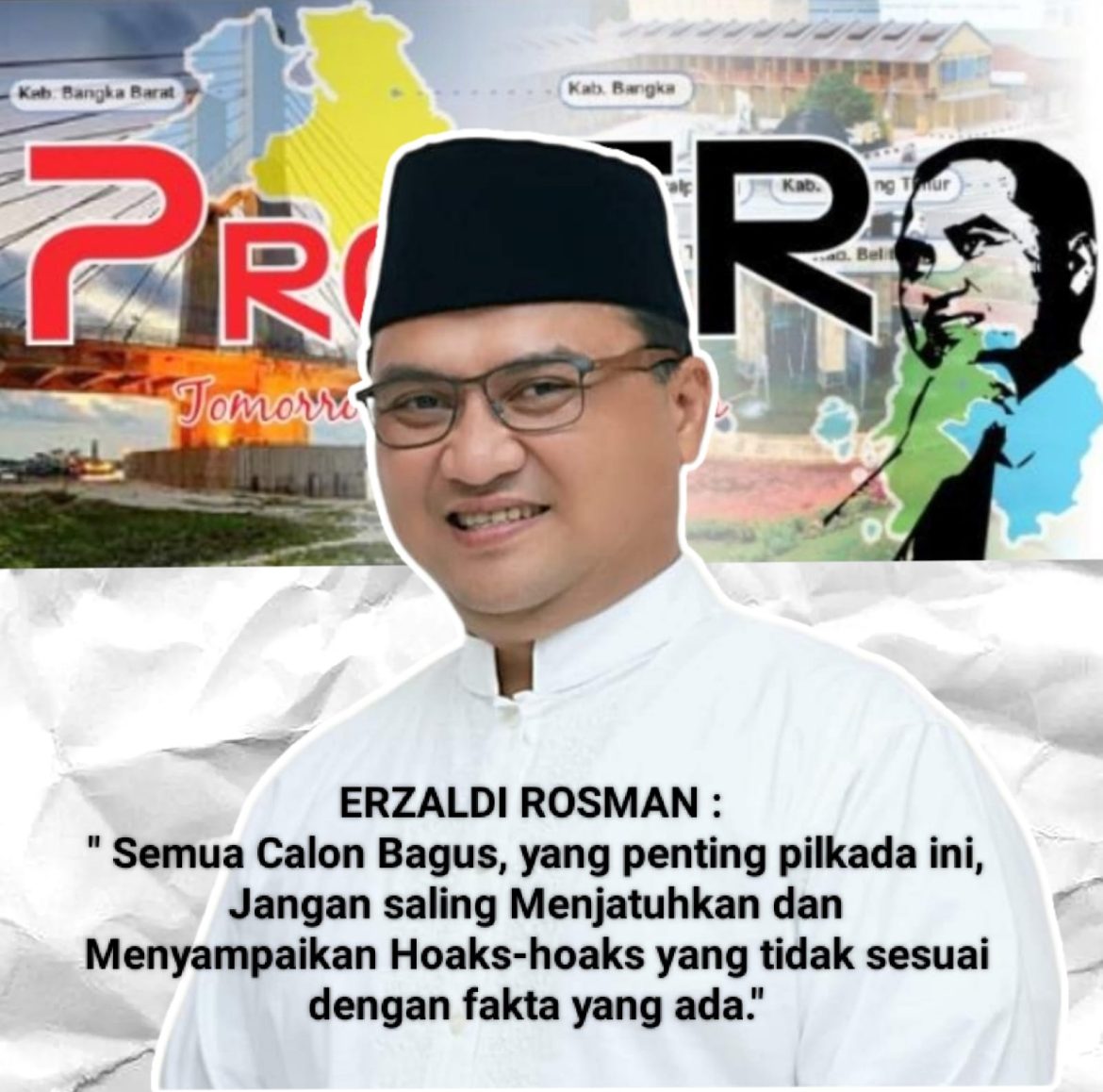 Erzadi Rosmana Ajak Seluruh Masyarakat Ciptakan Pilkada Damai. Jangan Saling Menjatuhkan