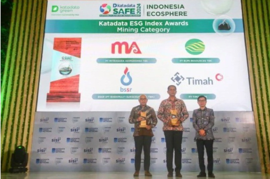 Menerapkan Prinsip ESG, PT Timah Diakui dalam Katadata ESG Index Award 2024