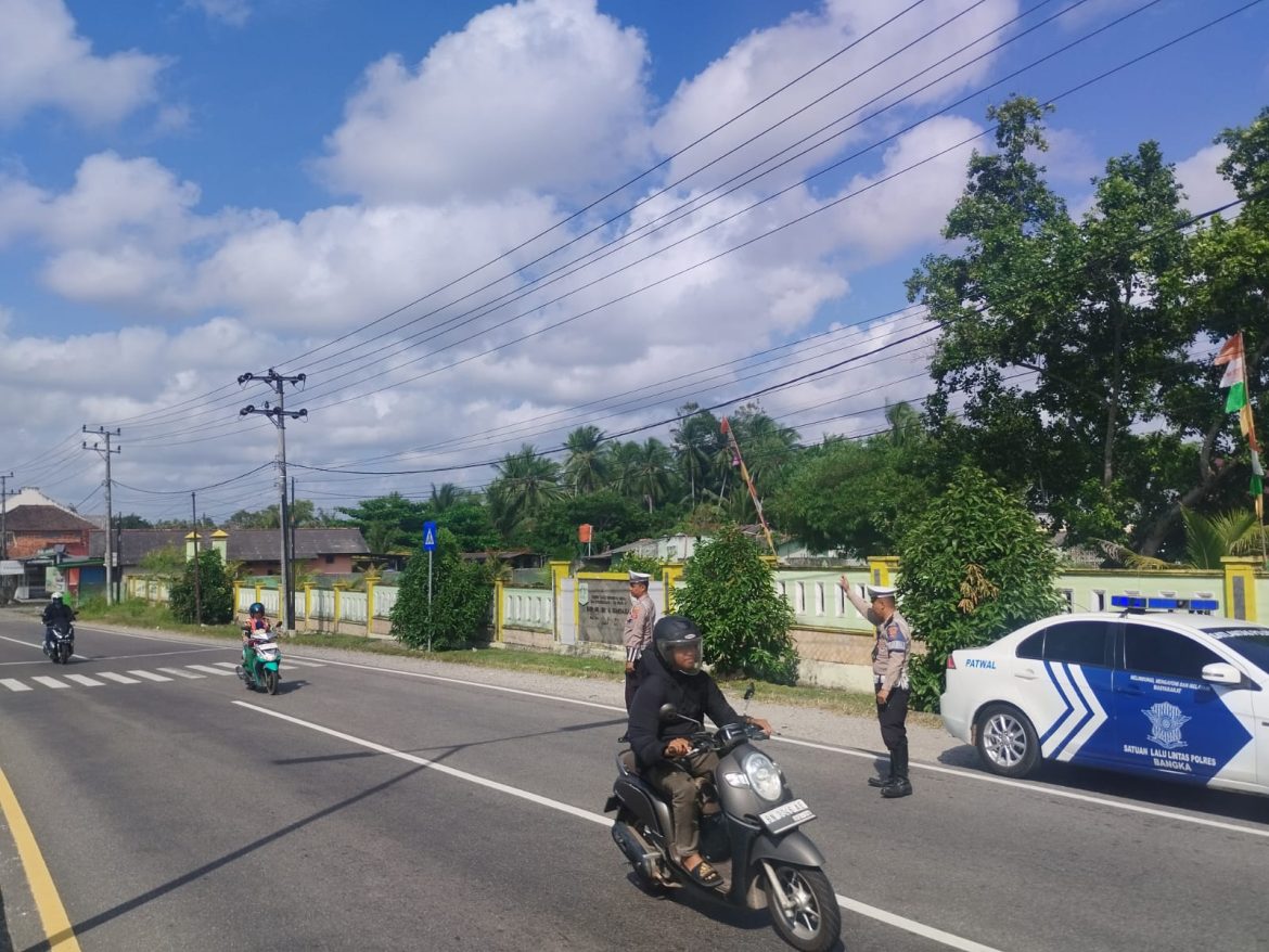 Sat lantas Polres Bangka Lakukan Patroli Blue light, Antisipasi Kecelakaan dan Pelanggaran.