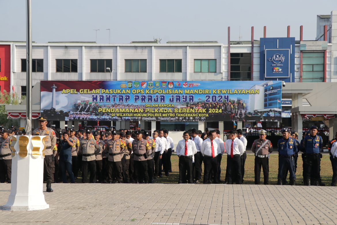 Pemilukada Serentak, Polres Metro Tangerang Kota Kerahkan 9.084 Personil Gabungan dalam Operasi Mantap Praja 2024