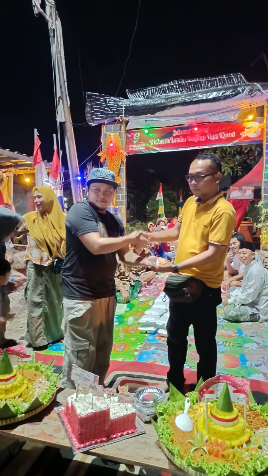 Malam Tirakatan dan Pembukaan Lomba Tangkap Ikan Memeriahkan HUT RI ke-79 di Desa Kesesi