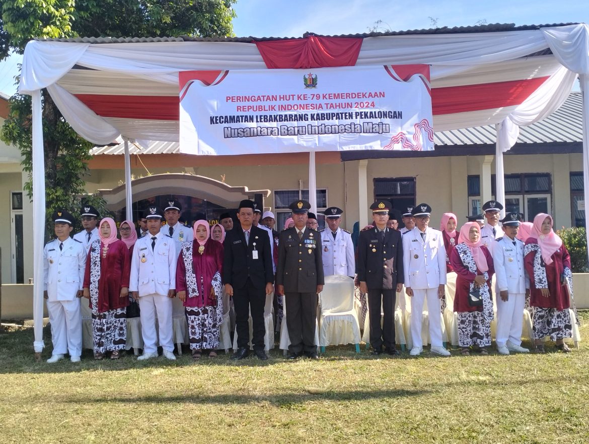 Forkopimcam Lebakbarang Gelar Upacara Peringatan HUT Kemerdekaan Bangsa indonesia ke-79 dengan Tema “Nusantara Baru, Indonesia Maju