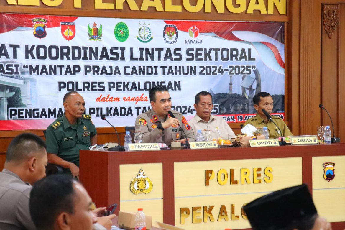 Rakor Lintas Sektoral Ops Mantap Praja Candi 2024 – 2025 Polres Pekalongan Digelar