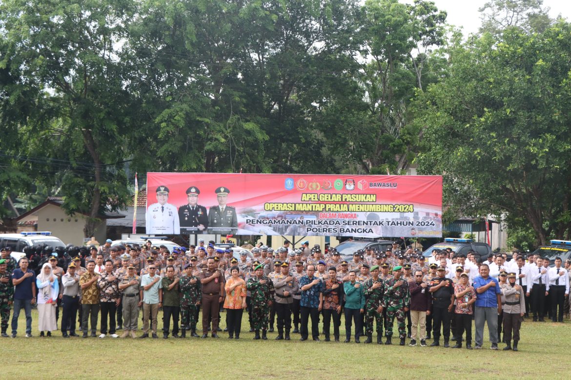 Polres Bangka Gelar Apel Pasukan, Operasi Mantap Praja Menumbing 2024.
