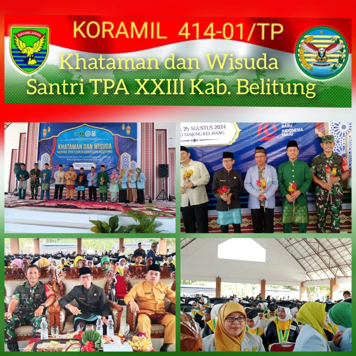 Khataman dan Wisuda Santri TPA XXIII Sekabupaten Belitung Dihadiri Danramil 01 Tanjungpandan