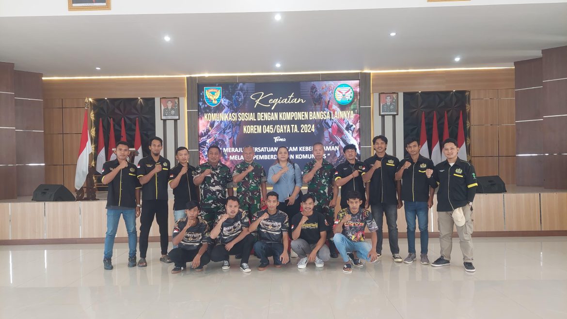 KOREM 045/GAYA GELAR KOMSOS DENGAN KOMUNITAS MOTOR