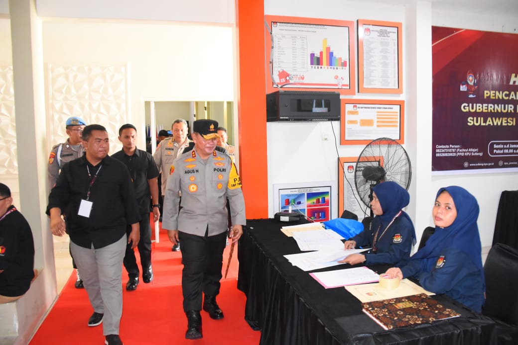 Kapolda Sulteng Cek Kesiapan KPU hadapi Tahap Pendaftaran Pilkada 2024