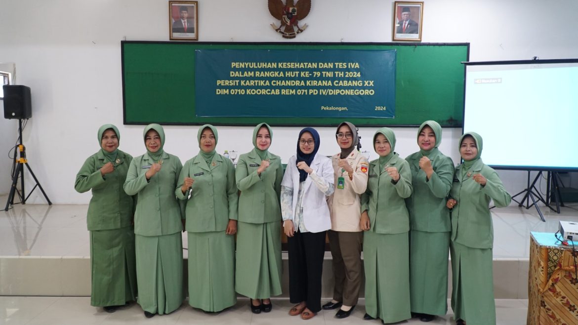 Persit Kodim Pekalongan Menerima Penyuluhan Kesehatan dan Tes IVA 