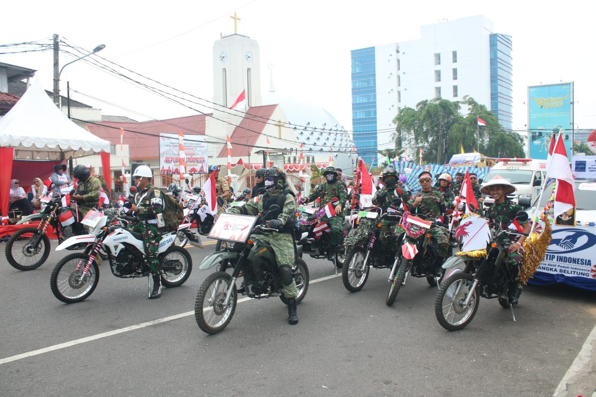 Kendaraan Dinas Korem 045/Gaya, Ikut Memeriahkan HUT RI Ke-79