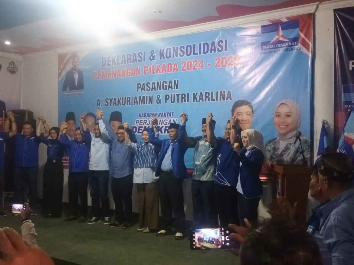 Partai Demokrat Deklarasi dan Konsolidasikan Pemenangan Pilkada 2024 Pasangan Abdusy Syakur Amin dan Putri Karlina