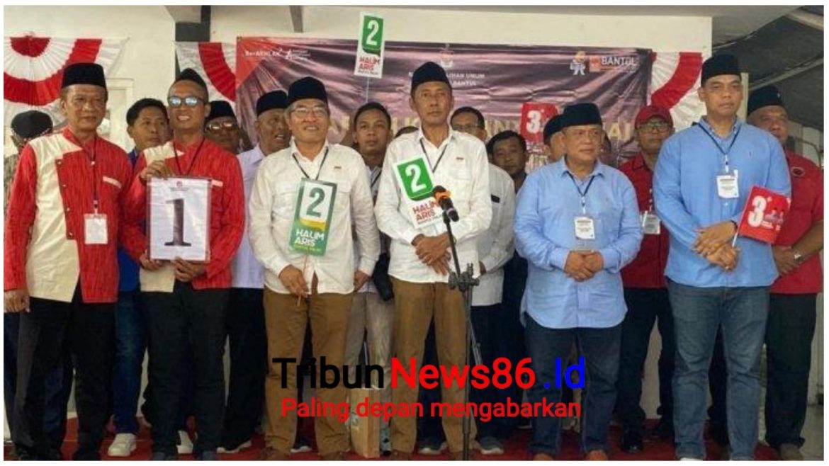 Pilkada Bantul: Ini Kata tiga Paslon Usai Ditetapkan Nomor Urutnya