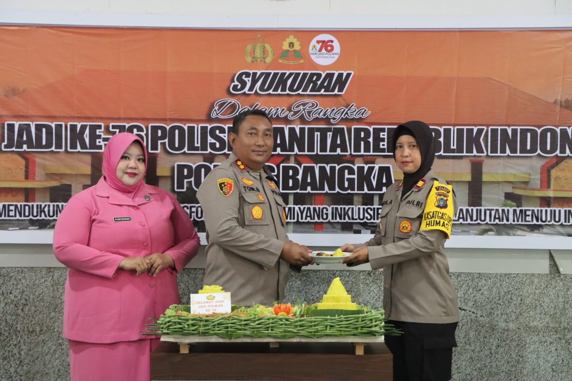 Polres Bangka Lakukan Syukuran Hari jadi Polwan Ke 76.