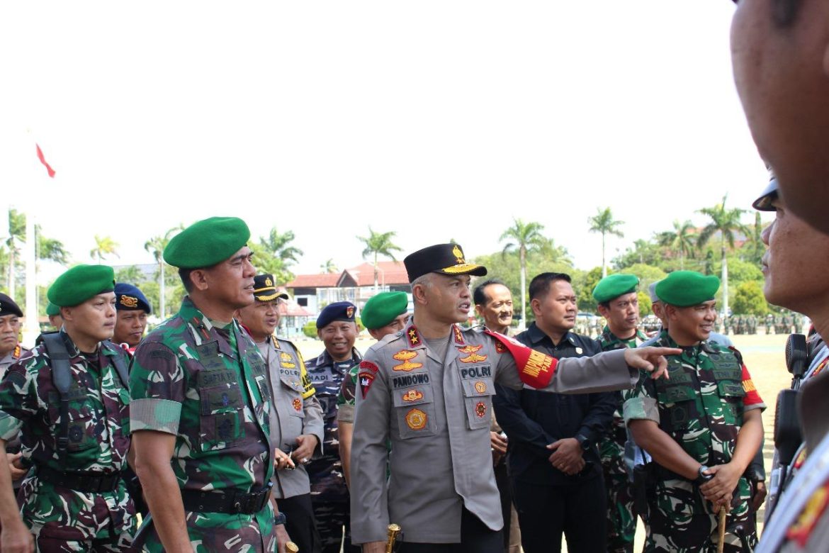 Danrem 045/Gaya Pimpin Apel Gelar Pasukan Pam VVIP Kunker Wapres RI di Kep. Babel