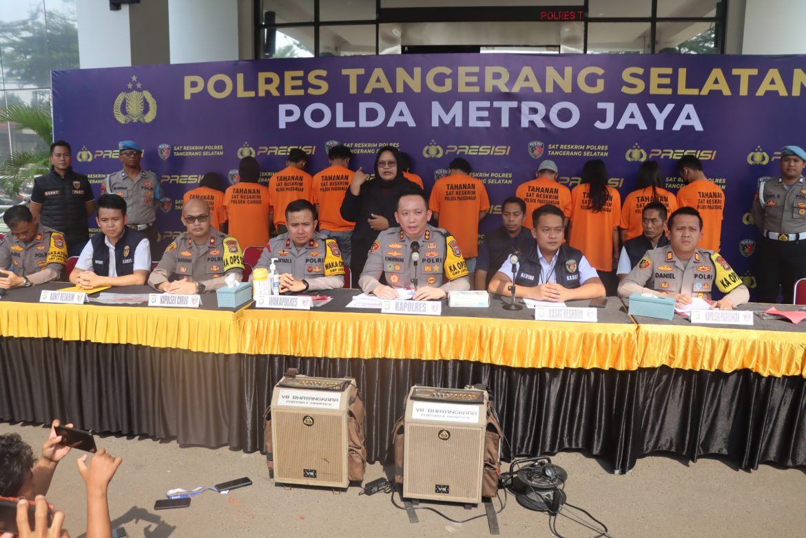 Tim Gabungan Polres Tangerang Selatan Berhasil Ungkap Beberapa Kasus, Diantaranya Kasus Curanmor