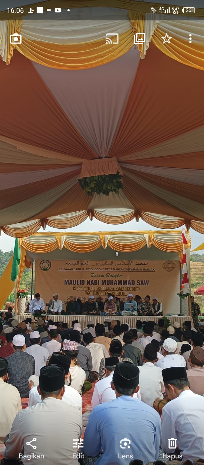 Ponpes Nurul Ilmi Al-Jam’ah Menggelar Acara Maulid Nabi Muhamad Saw, yang ke 1446.