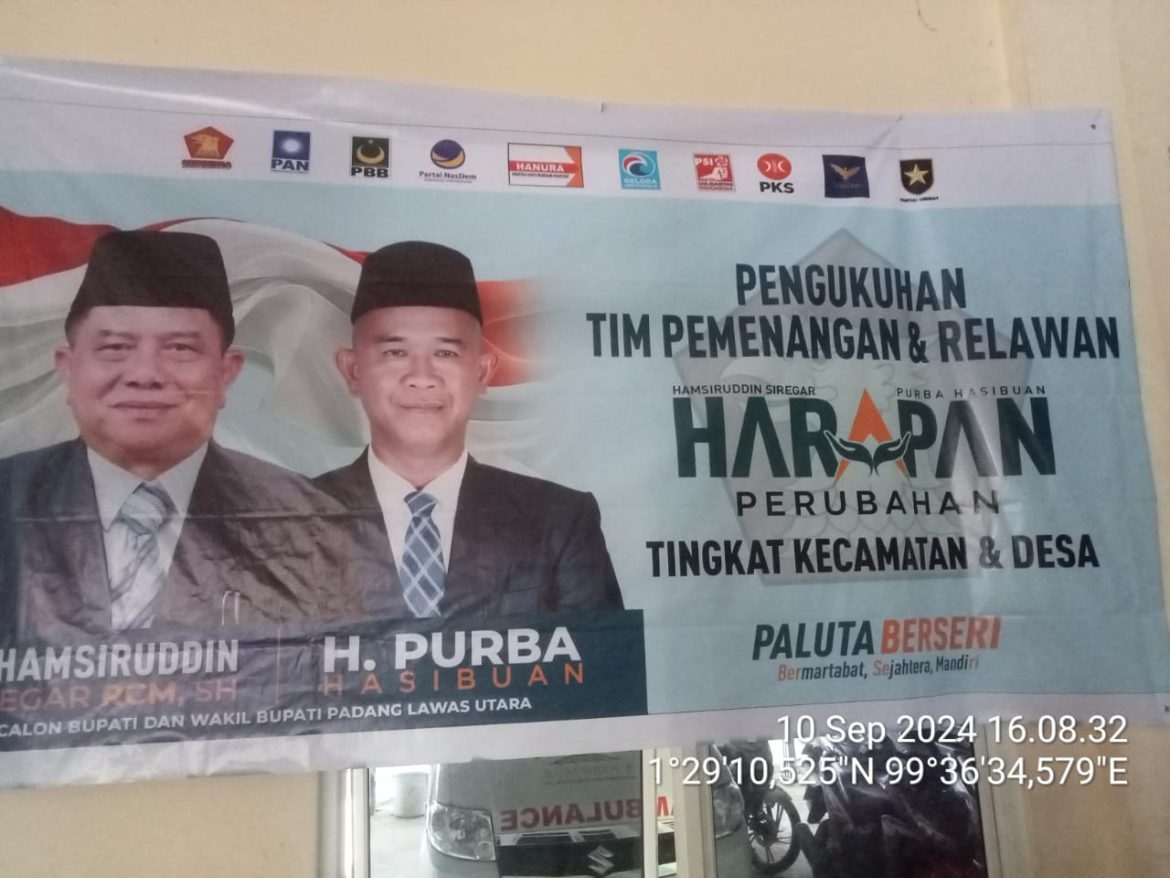Paslon “HARAPAN” H.Hamsiruddin Purba Hasibuan Kukuhkan Tim Pemenangan Dan Relawan Perdana Di 2 Kecamatan 