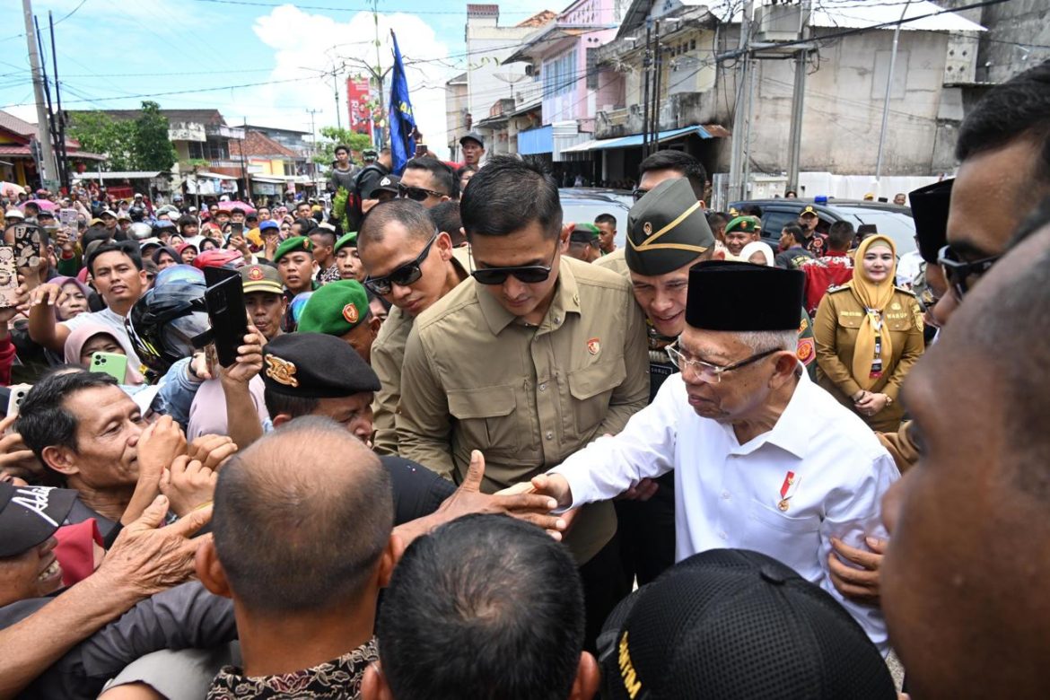 Pangdam II/Swj Dampingi Wapres RI Resmikan Pasar Toboali Bangka Selatan