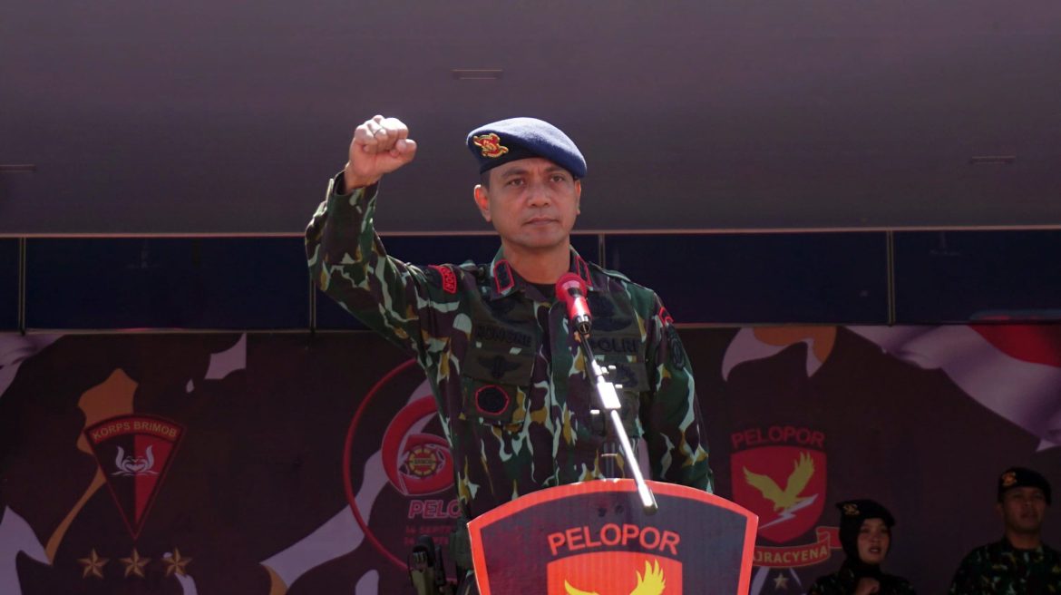 Siap Songsong Indonesia Emas 2045, Pasukan Pelopor Satbrimob Sulteng Gelorakan Semangat Wajracyena di HUT ke-65