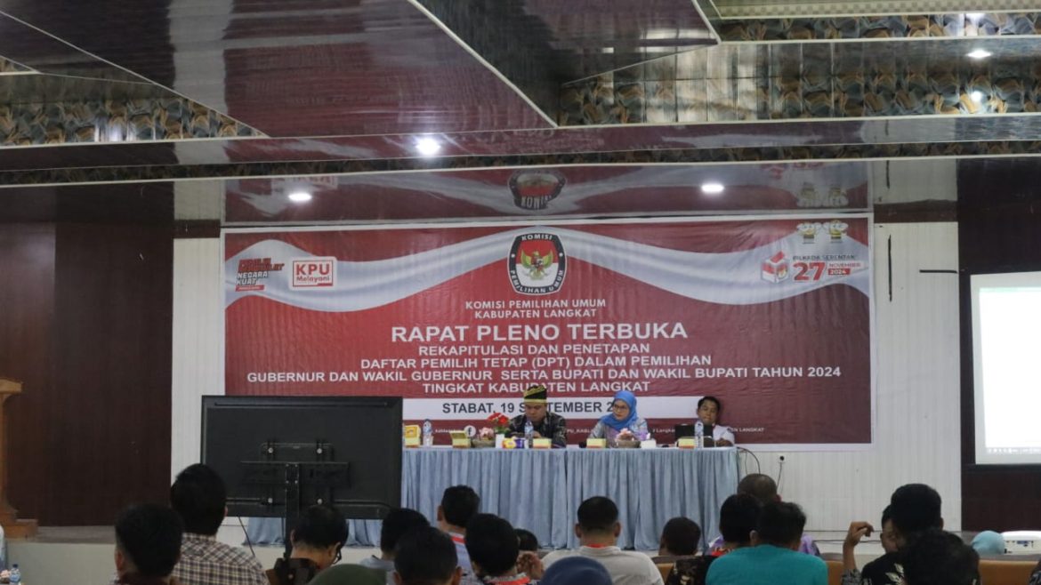 Polres Langkat Pengamanan Rapat Pleno Terbuka Rekapitulasi Dan Penetapan DPT Pilkada Serentak 2024 Kabupaten Langkat.