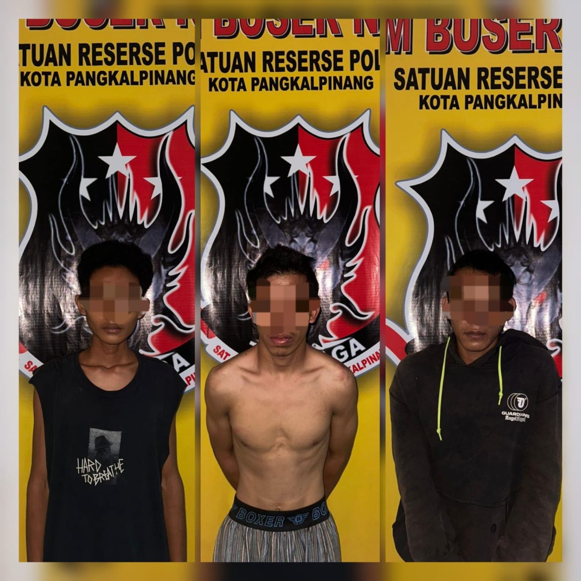Tiga Kawanan Spesialis Rumah Kosong Ditangkap Tim Buser Naga Polresta Pangkalpinang, 2 Diantaranya Residivis