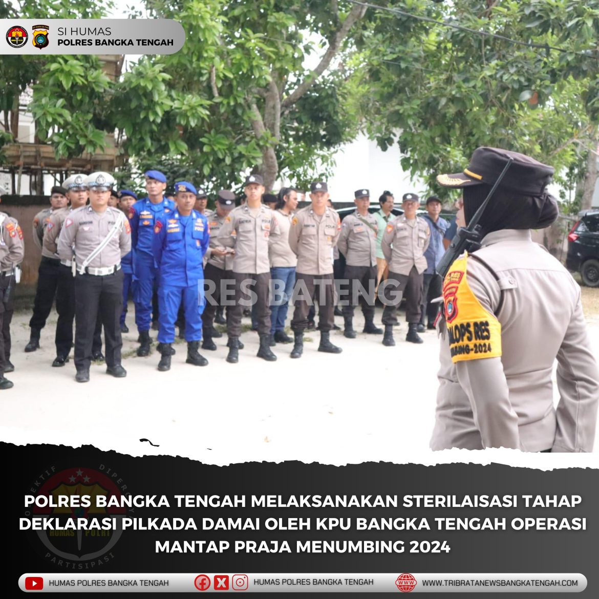 Deklarasi Pilkada Damai di KPU Bangka Tengah Berlangsung Aman Berkat Pengamanan Ketat