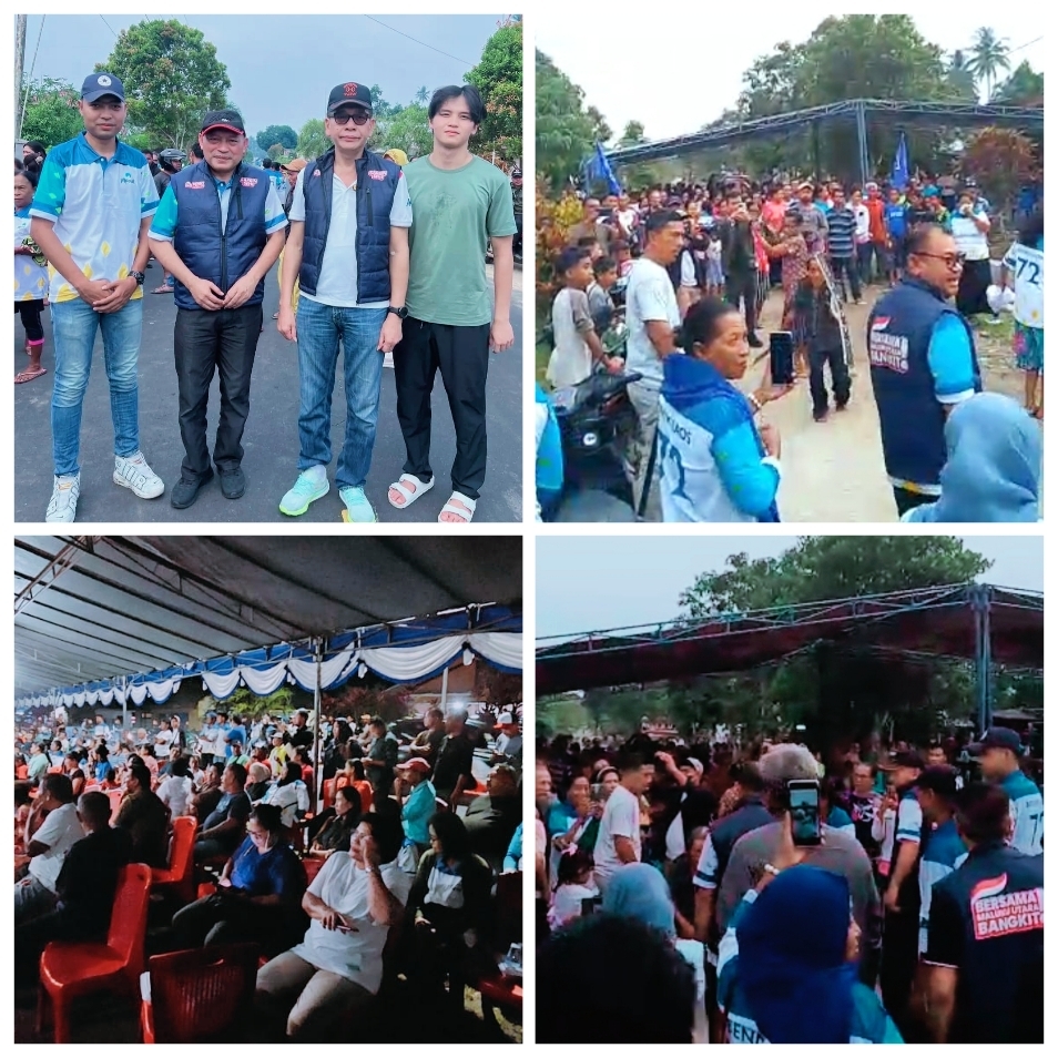 Silaturahmi dengan Warga Halmahera Utara, BENNY-SARBIN Dibanjiri Ribuan Masa