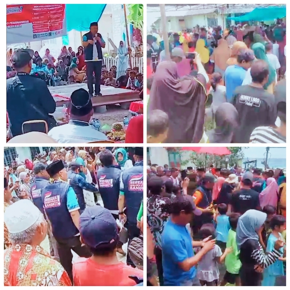Hidup Sarbin Wakil Gubernur, Teriakan Massa Pendukung Saat Paslon Benny-Sarbin Tiba Di Jiko