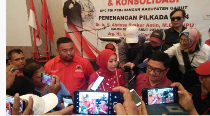 Partai PDIP Kabupaten Garut Lakukan Koordinasi dan Konsolidasi di kalangan kader dengan pasangan calon Bupati dan Wakil bupati Abdusy Syakur Amin – Putri Karlina