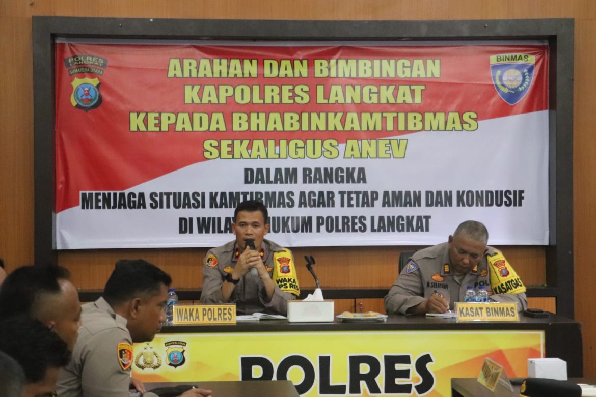 Wakapolres Langkat Gelar Anev Bhabinkamtibmas, Evaluasi Kinerja dan Strategi Peningkatan/ Keamanan.