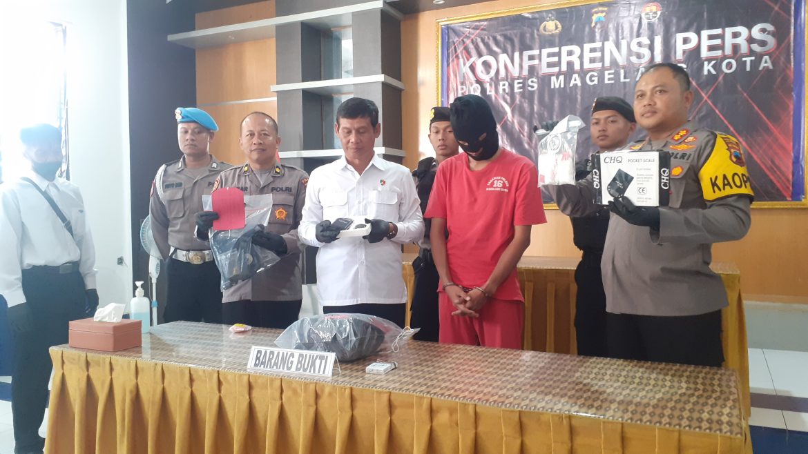 Miliki 200 Gram Sabu, Seorang Pemuda Diamankan Polres Magelang Kota
