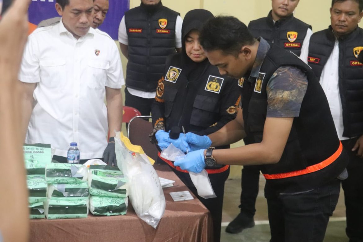 Polres Langkat Musnahkan Barang Bukti Sabu Seberat 21.426,58 Gram Sabu.