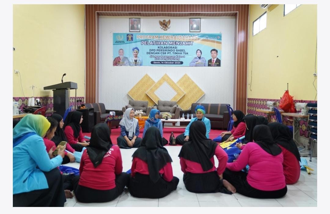 Warga Binaan Lapas Perempuan Pangkalpinang Siap Berwirausaha melalui Pelatihan Menjahit