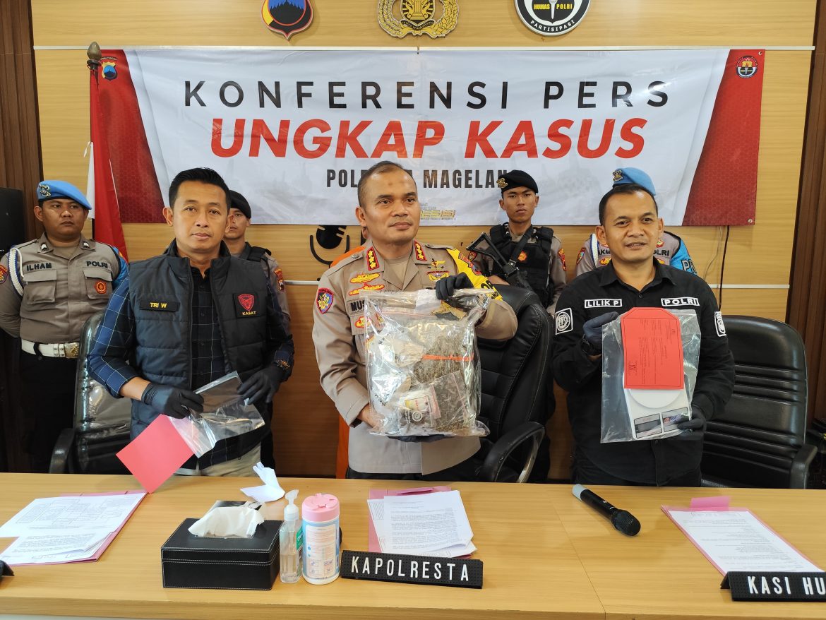 Edarkan Ganja, Seorang Pemuda Diringkus Satresnarkoba Polresta Magelang