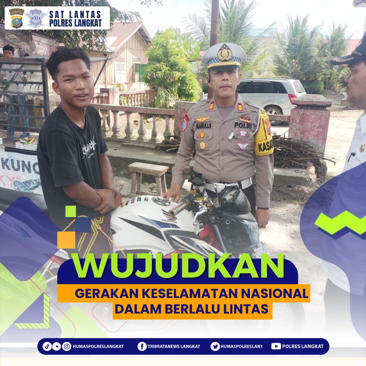 Wujudkan Gerakan Keselamatan Berlalu Lintas dengan Razia Pajak Kendaraan Bermotor.