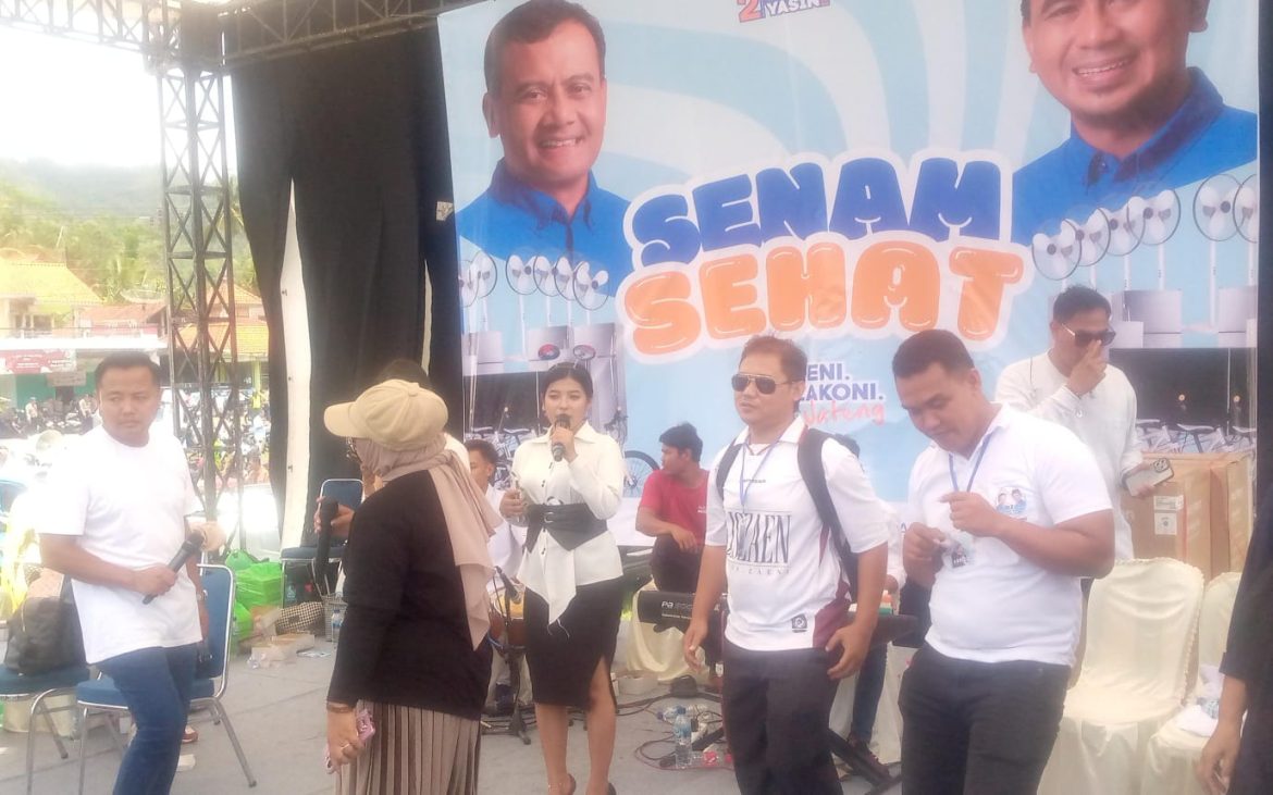 NGOPENI – NGELAKONI, Senam Sehat LUTHFI – YASIN, Kembali di Gelar, Ratusan Doorprize menarik,Sembako Murah.