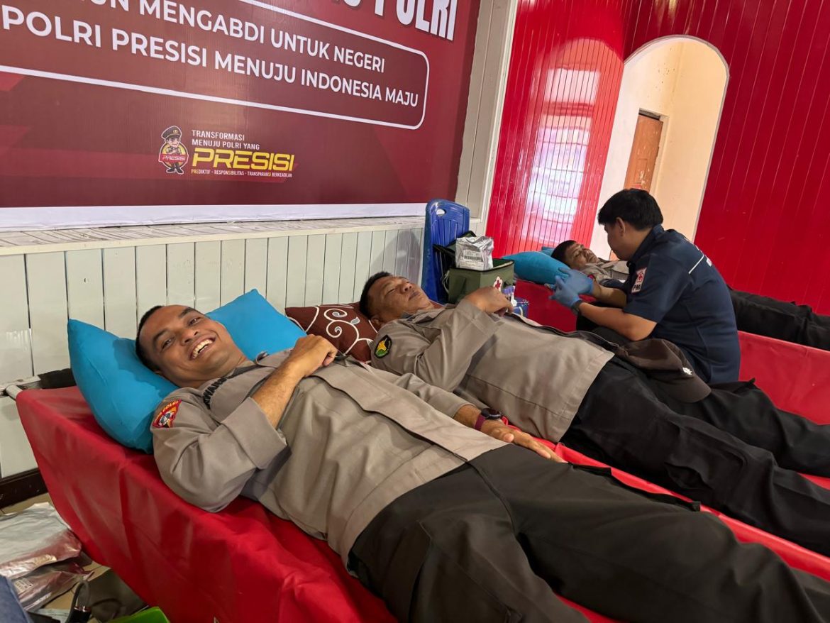 Polda Sulteng Gelar Donor Darah Peringati HUT Ke-73 Humas Polri