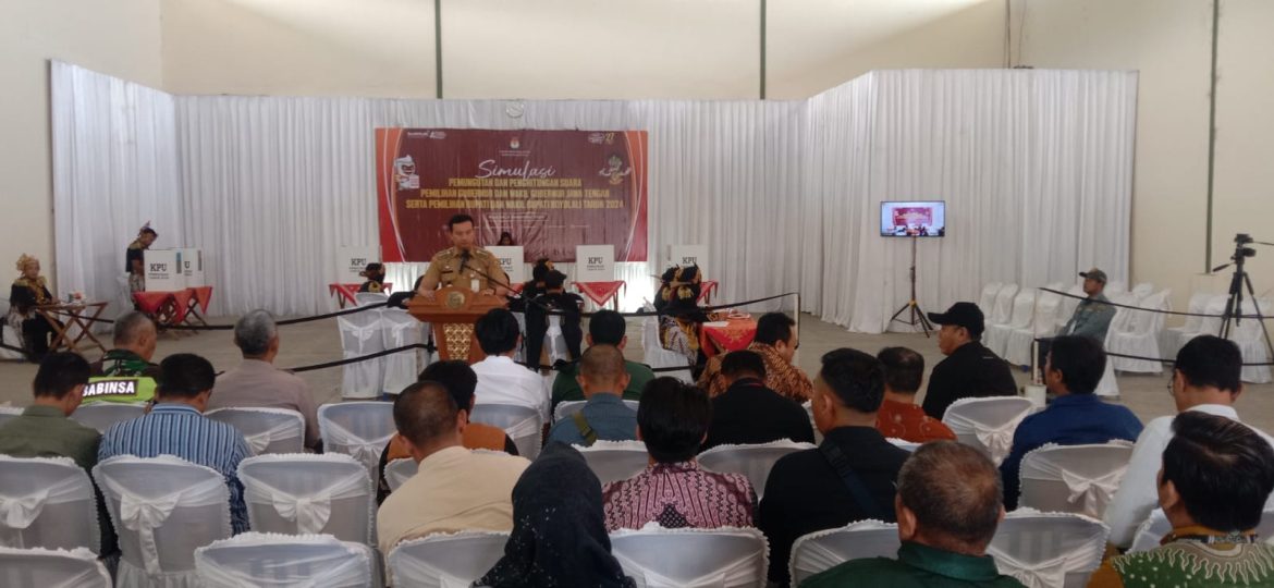 Simulasi Pemungutan dan Penghitungan Suara Digelar Di TPS 09 Desa Cepogo Boyolali