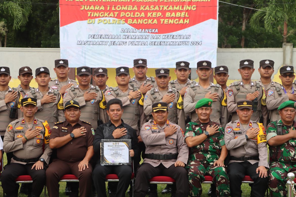 Polres Bangka Tengah Raih Penghargaan Juara 1 Lomba Kasatkamling Tingkat Polda Kepulauan Bangka Belitung