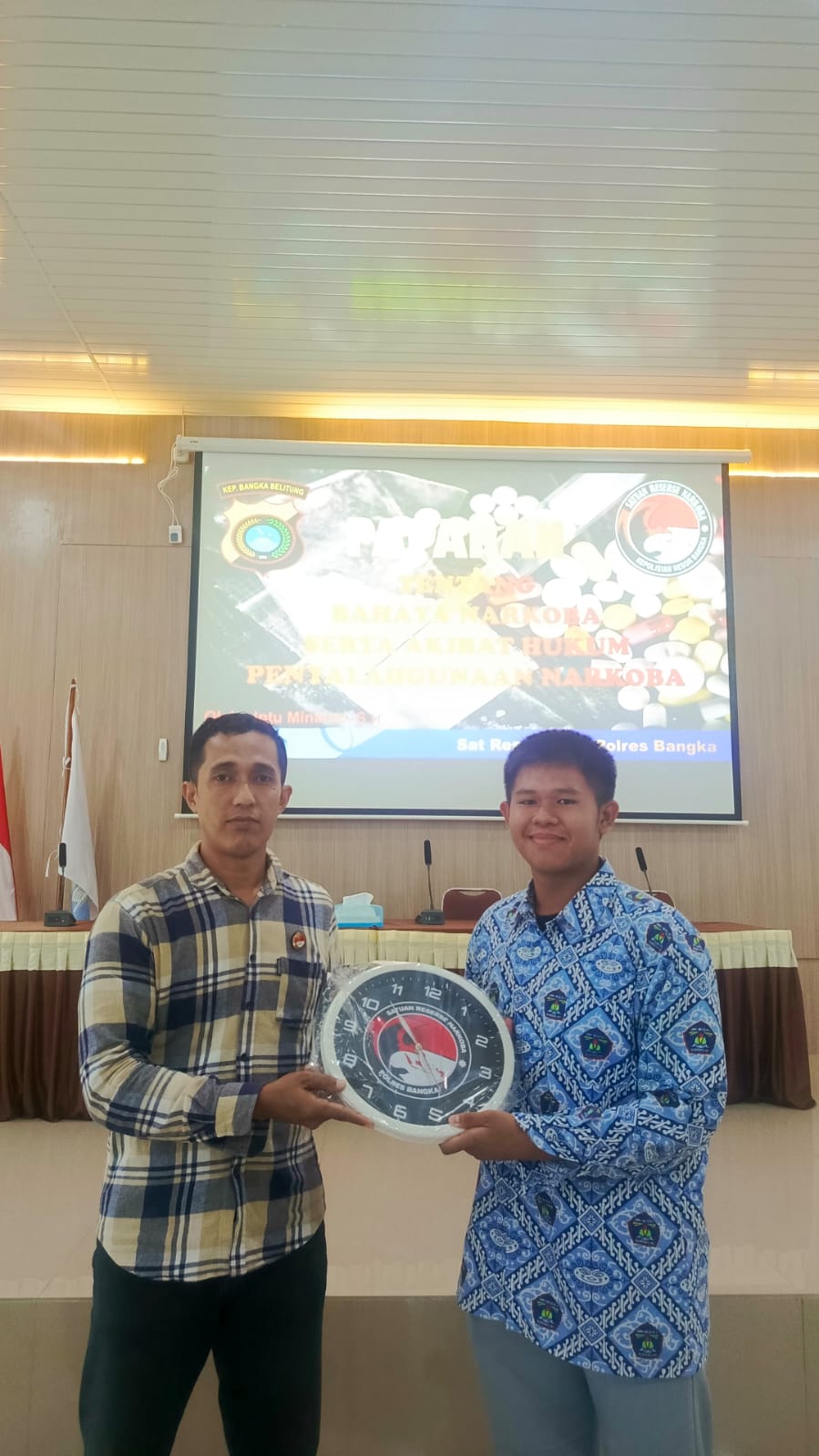 Satres Narkoba Polres Bangka Sosialisasikan Bahaya Narkoba dan Lantik Duta Anti Narkoba