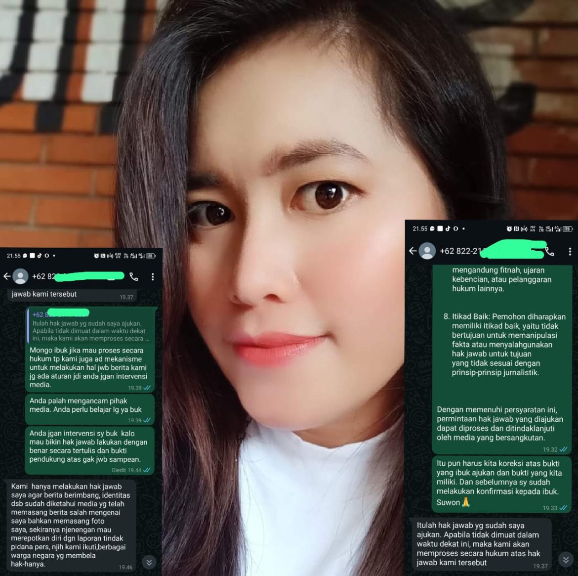 PortalIndonesiaNews.net Hadapi Ancaman dari Christina Shinta Purbosari: Hak Jawab Ditolak karena Tidak Sesuai Prosedur