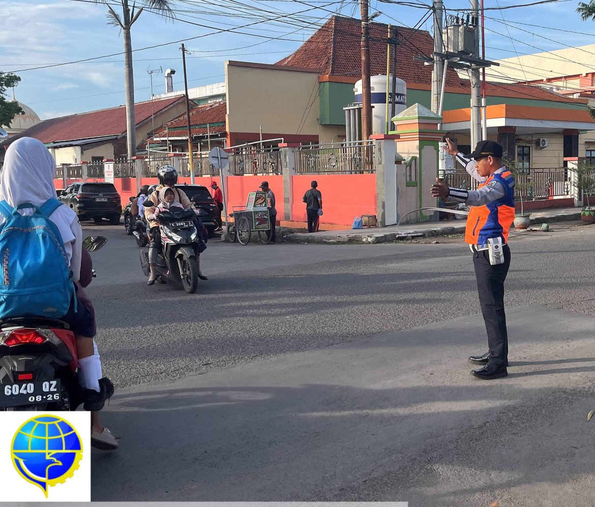 Giat Strong Point di Slawi Titik-Titik Penyebarangan Sekolah di Slawi Oleh Dinas Dishub Jaga Keselamatan Pelajar