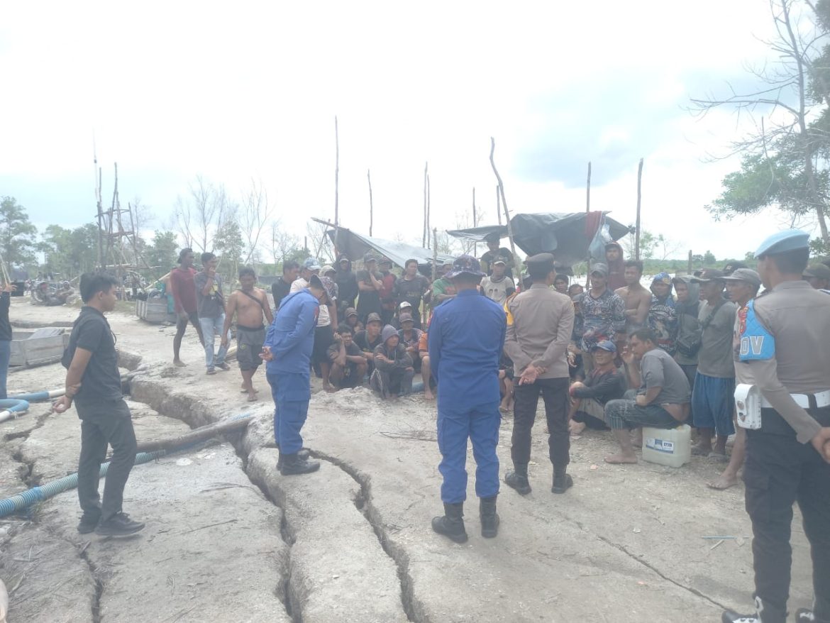 Polres Bangka Tengah Gelar Patroli Preemtif Pengawasan Tambang Ilegal di Lingkar Merbuk